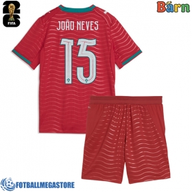 Fotballdrakt Barn Portugal Joao Neves #15 Hjemmedraktsett VM 2026 Kortermet (+ Korte bukser)
